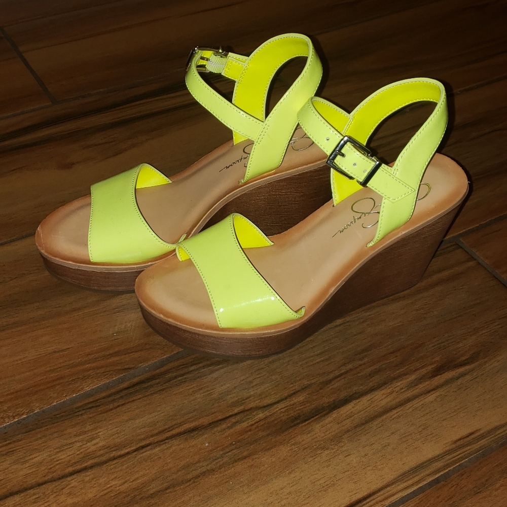 BOGO FREE Jessica Simpson Yellow Wedge Sandals